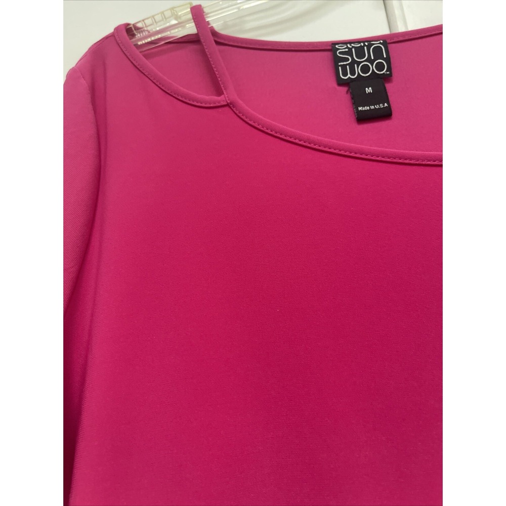 Clara Sun Woo Size M‎ Fuchsia Tunic 3/4 Sleeve - Picture 4 of 8